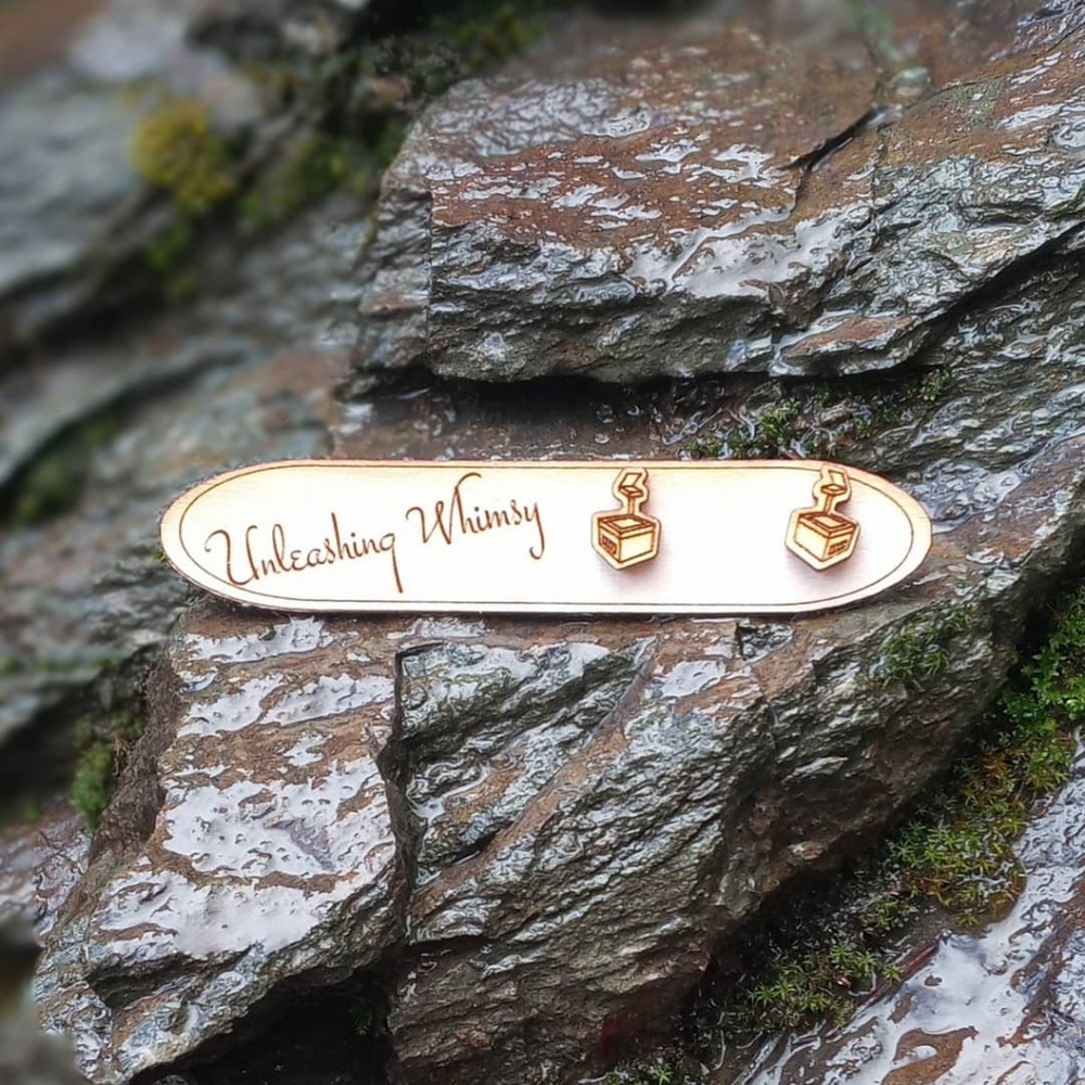 Wooden Projector Earrings ~ Old School Earrings
